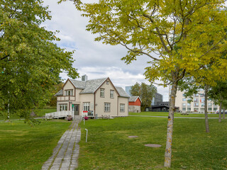 Fototapeta na wymiar Tourist information in Brønnøysund, Helgeland, Nordland county