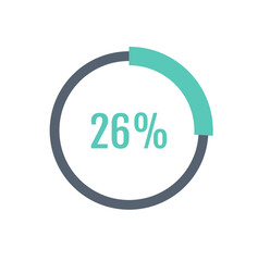 26% circle diagrams Infographics vector
