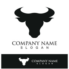 Bull head logo vector icon