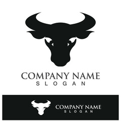 Bull head logo vector icon