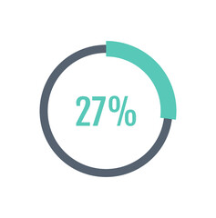 27% circle diagrams Infographics vector