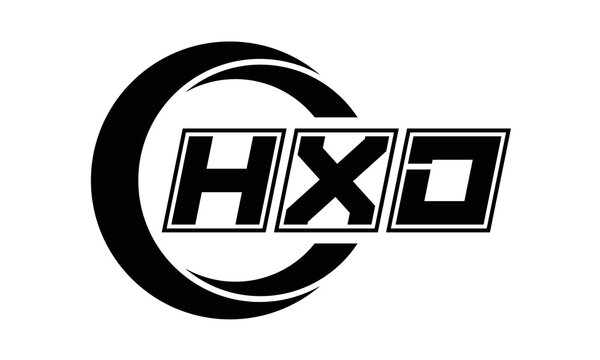 HXD three-letter circle logo design. custom font logo vector template | abstract logo | word mark logo | letter mark logo | business logo | minimalist logo | font logo | 