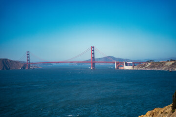 Golden gate bridge from lands end trail deadman's point