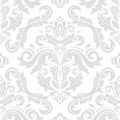 Classic seamless light pattern. Damask orient ornament. Classic vintage light background. Orient ornament for fabric, wallpaper and packaging