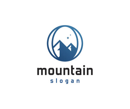 Letter O Mountain Logo