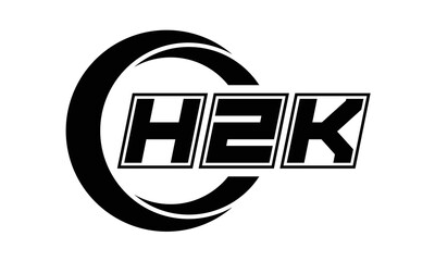 HZK three-letter circle logo design. custom font logo vector template | abstract logo | word mark logo | letter mark logo | business logo | minimalist logo | font logo | 