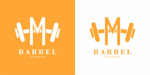 Fitness Logo Design with Letter M