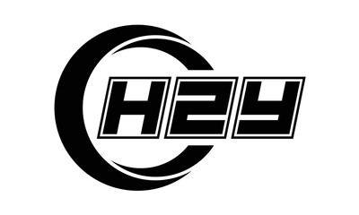 HZY three-letter circle logo design. custom font logo vector template | abstract logo | word mark logo | letter mark logo | business logo | minimalist logo | font logo | 