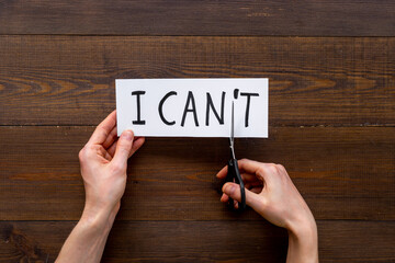I can do it concept. Challenge and motivation card