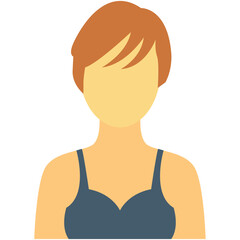 English Woman Colored Vector Icon