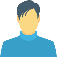 Young Man Colored Vector Icon