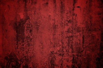 red and dark background, cracked old wall, stained wall