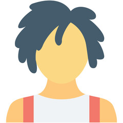 Fashion Girl Colored Vector Icon