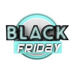 BLACK FRIDAY SELO 3D COM FUNDO TRANSPARENTE