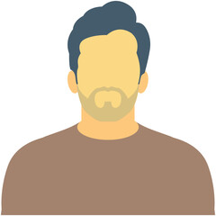 Young Man Colored Vector Icon
