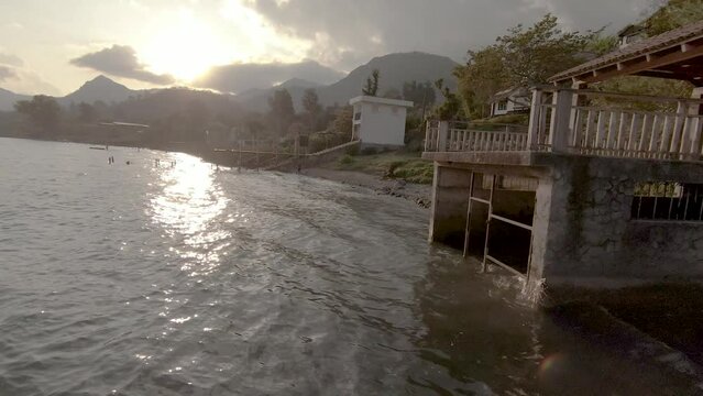Lake Atitlan Guatemala dji FPV flight early morning