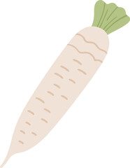 Parsnip vegetable icon. Vector illustration