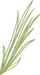Green onion feathers icon. Vector illustration