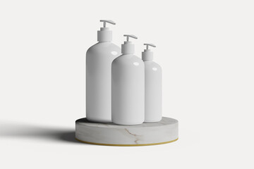 Cosmetic pump bottle mockup