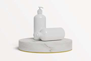 Cosmetic pump bottle mockup