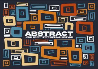 Hand drawn abstract geometric seamless pattern, background, for textiles, banners, wallpapers, wrapping, poster