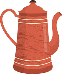 Tall teapot Kitchen icon. Vector illustration