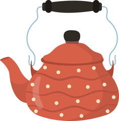 Teapot with handle Kitchen icon. Vector illustration