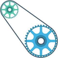 Gear Chain Vector Icon 