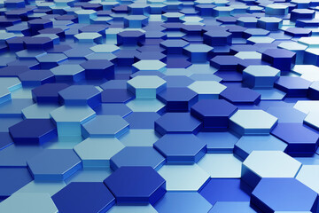 3D render abstract background modern geometric hexagon wallpaper