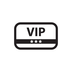 VIP Card Icon Vector Illustration Flat Design in Trendy