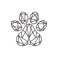 paw design logo for shirt, clothes, sites vector illustration © ellistya