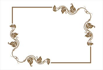 Invitation vintage leaves and roots vector design in black and gold warna