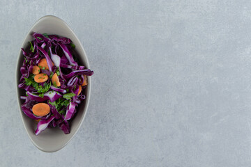 Mixed vegetables in bowl , on the marble background