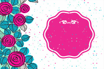 Beautiful colorful flower vector design suitable for your invitation design