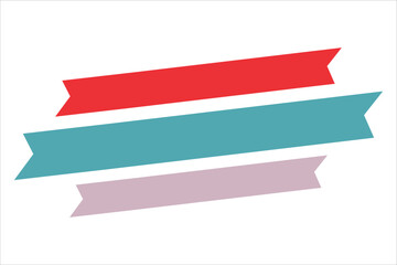 Unique colorful ribbon vector design and bright color.