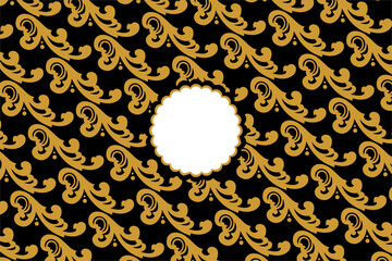 The vintage invitation vector design with gold color and unique pattern is perfect for invitation design