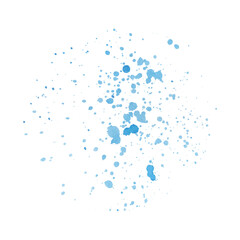 blue watercolor splashes on white background