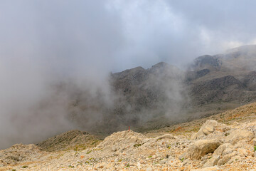 View from the top of Mount Tahtali of Antalya province in Turkey. Popular tourist spot for sightseeing and skydiving