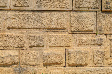 Ancient wall of the old city. Background or backdrop