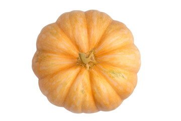 pumpkin, top view, on an isolated background