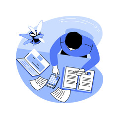 Underwriting specialist isolated cartoon vector illustrations.