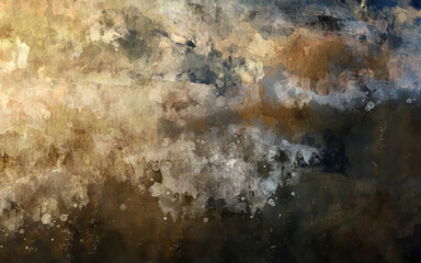 Brown watercolor background. Abstract artistic pastel autumn tones pain