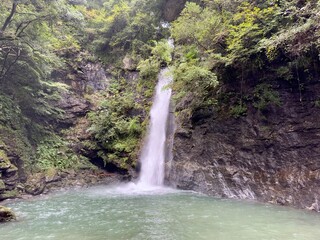Fototapeta na wymiar 森の中の滝