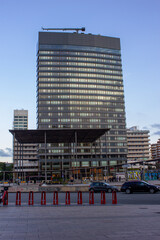 Fototapeta na wymiar Plaza de Sants, building at Sants station in Barcelona