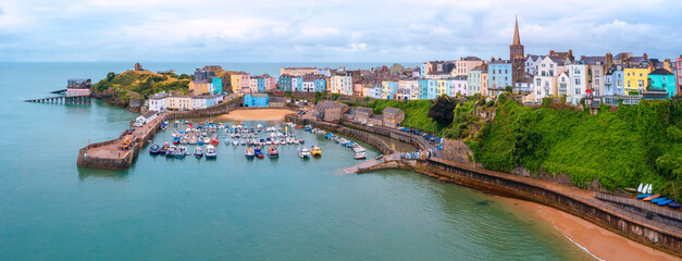Tenby, a resort town in Wales, United Kingdom