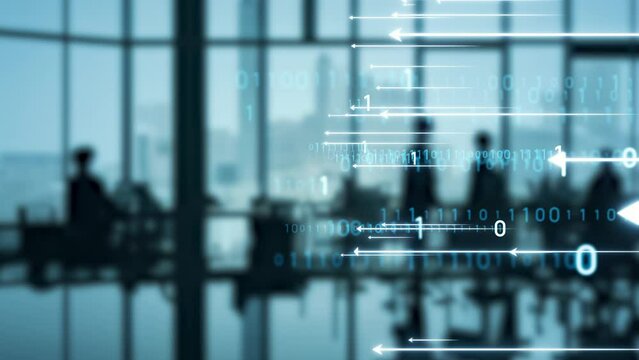 people working in the office and digital transformation concept.