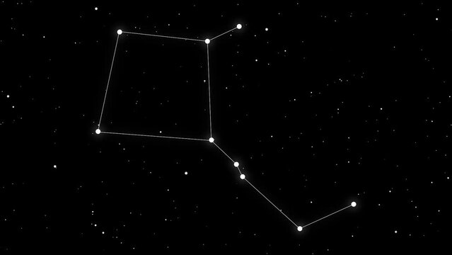 pegasus  constellation star gazing in dark night sky  space and astronomy concept animation
