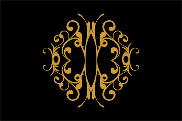 Unique invitation background vector design with an attractive gold color, perfect for your invitation design