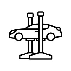 Car lift icon. car repair lift  service sign. vector illustration