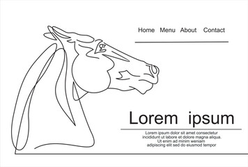 horse elegant logo symbol vector for company symbol